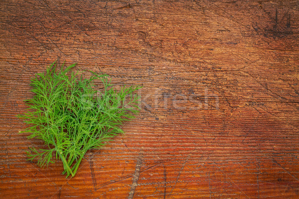 fresh green dill herb on rustic wood Stock photo © PixelsAway