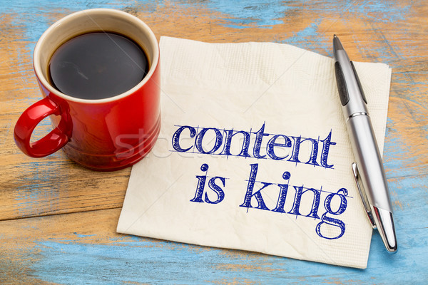 content is king on napkin Stock photo © PixelsAway