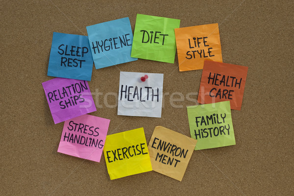 health concept - cloud of related words and topics Stock photo © PixelsAway
