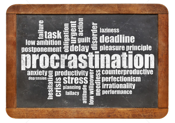 procrastination word cloud Stock photo © PixelsAway