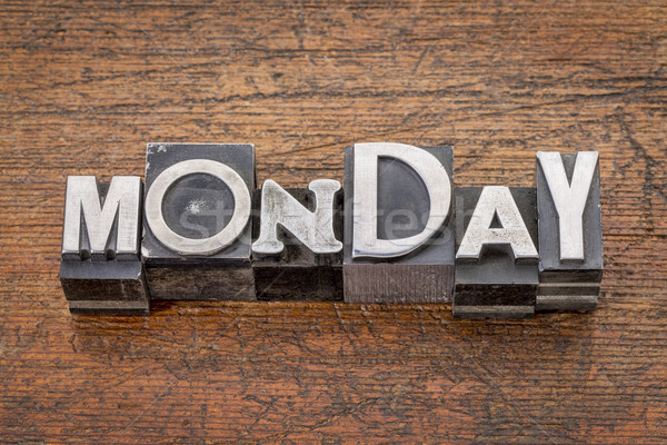 Monday word in metal type Stock photo © PixelsAway