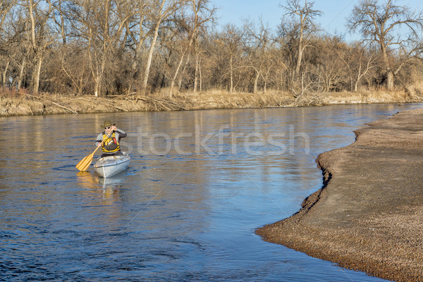 canoe paddling on South Platte RIver Stock photo © PixelsAway