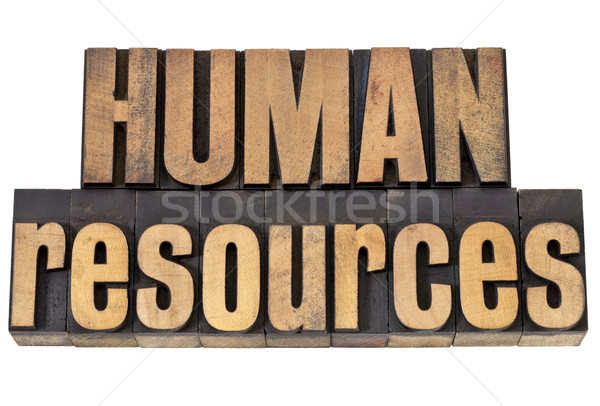 human resources in wood type Stock photo © PixelsAway