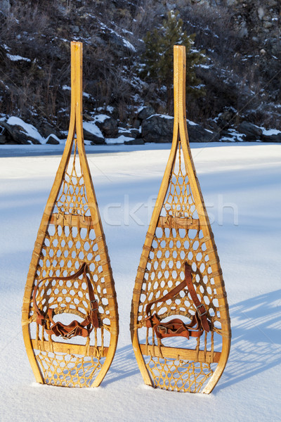 vintage Huron snowshoes Stock photo © PixelsAway