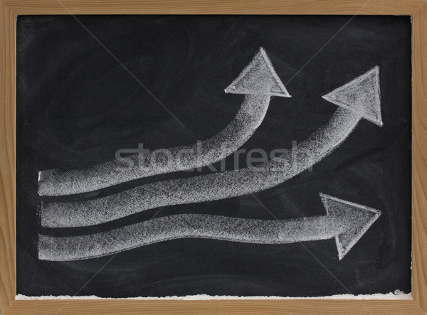 growth or progress concept on blackboard Stock photo © PixelsAway