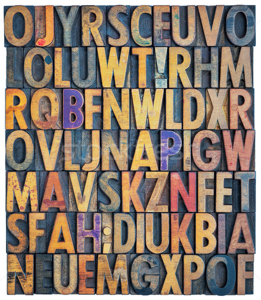 グランジ アルファベット 背景 アンティーク 木材 ストックフォト © PixelsAway