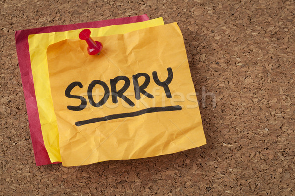 sorry - apology on sticky note Stock photo © PixelsAway