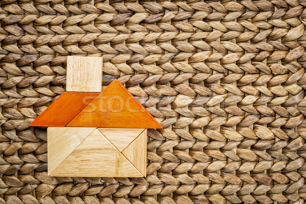abstract tangram house Stock photo © PixelsAway