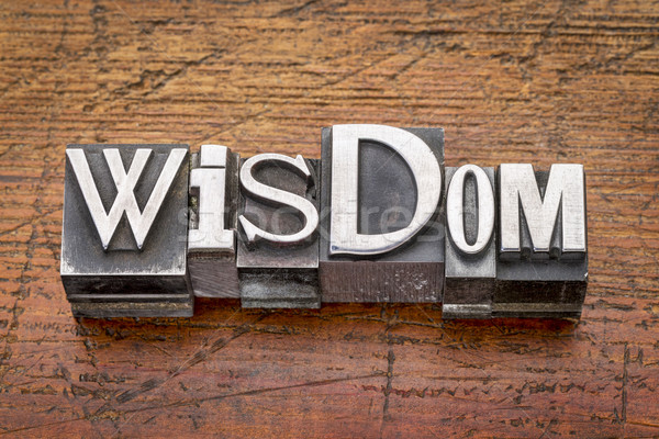 Bölcsesség szó fém vegyes klasszikus Stock fotó © PixelsAway