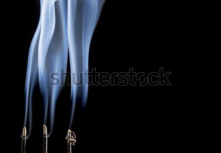 Incenso fumar abstrato ardente cópia espaço preto Foto stock © PixelsAway