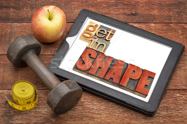 get in shape fitness concept on tablet Stock photo © PixelsAway