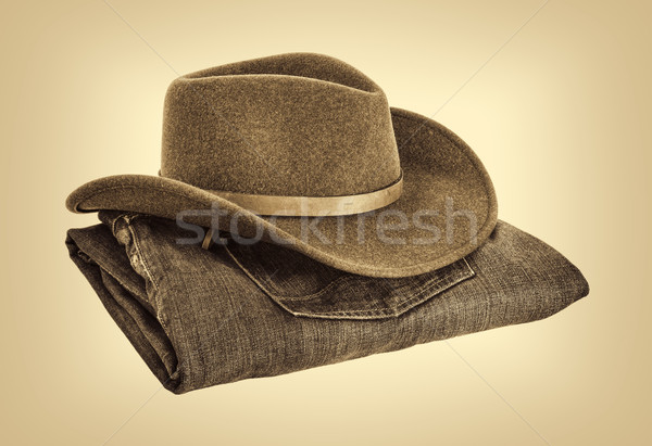 cowboy hat and jeans Stock photo © PixelsAway