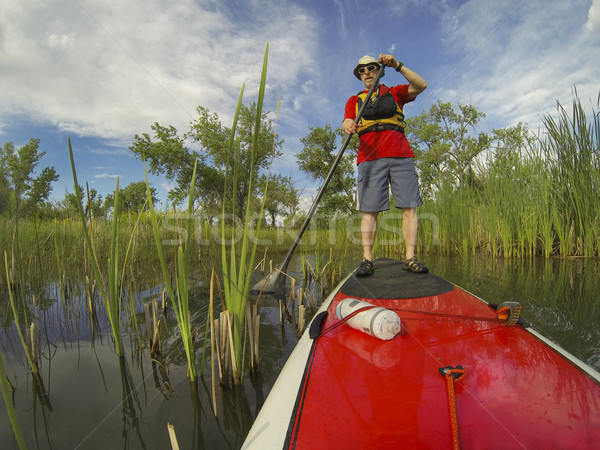 stand up paddling (SUP) Stock photo © PixelsAway