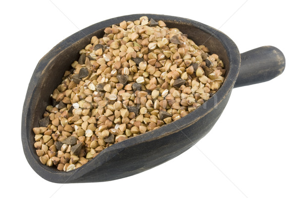 scoop of roasted buckwheat (kasha) Stock photo © PixelsAway