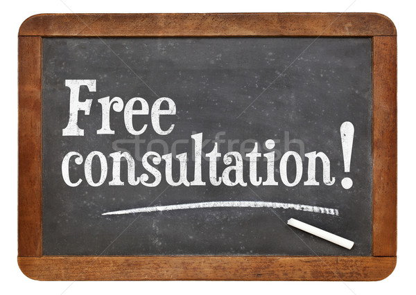Free consultation blackboard sign Stock photo © PixelsAway