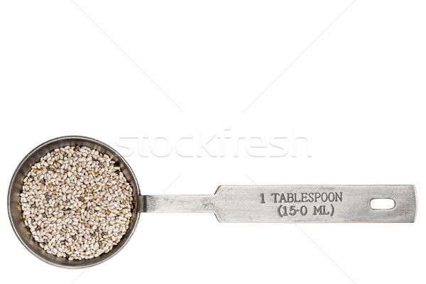 white chia seeds in a tablespoon Stock photo © PixelsAway