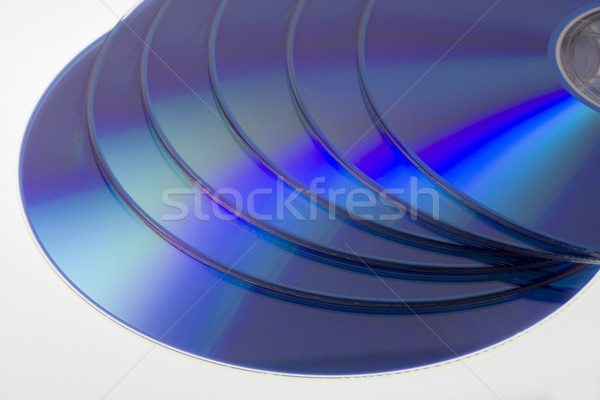 Stock photo: stack of blank DVD or CD disks