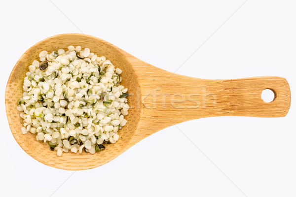 hemp seed hearts on wooden spoon Stock photo © PixelsAway