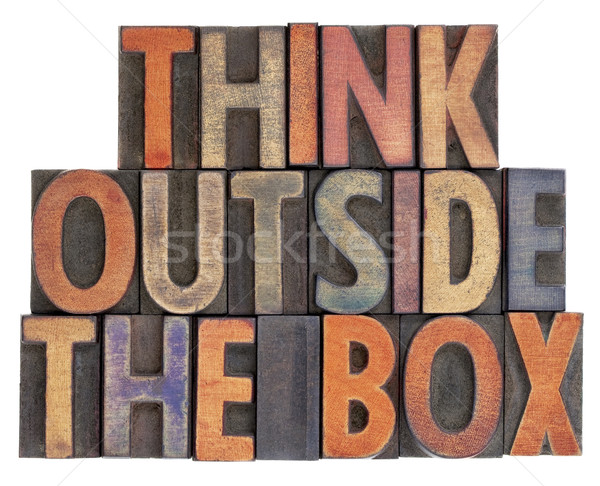 think outside the box word abstract Stock photo © PixelsAway