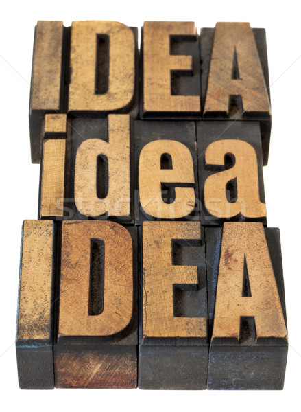 idea word abstract in wood type Stock photo © PixelsAway
