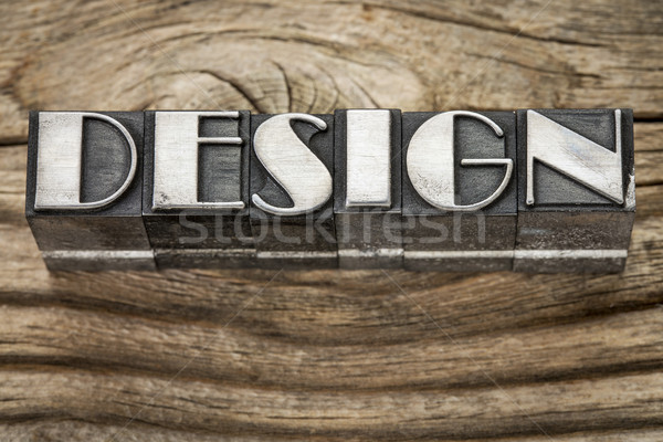 design word in metal type Stock photo © PixelsAway