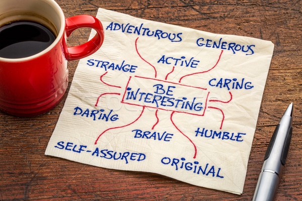 how to be interesting - positive character feature Stock photo © PixelsAway