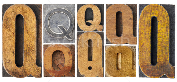 letter Q in wood type blocks Stock photo © PixelsAway
