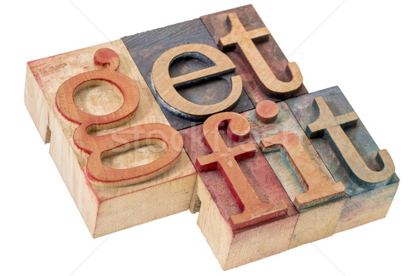 get fit word abstract in wood type Stock photo © PixelsAway