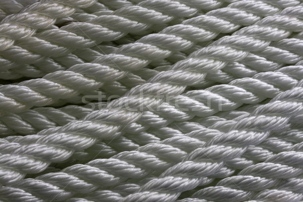 [[stock_photo]]: Blanche · ancre · corde · texture · nylon