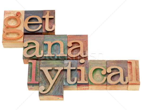 get analytical in wood type Stock photo © PixelsAway
