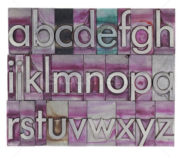 alphabet in metal letterpress type Stock photo © PixelsAway