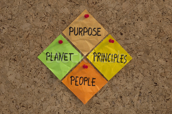 Purpose, People, Planet, Principles maxim Stock photo © PixelsAway