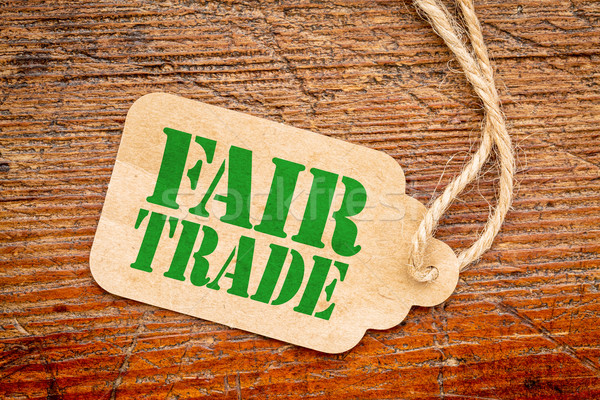 fair trade sign  on a price tag Stock photo © PixelsAway