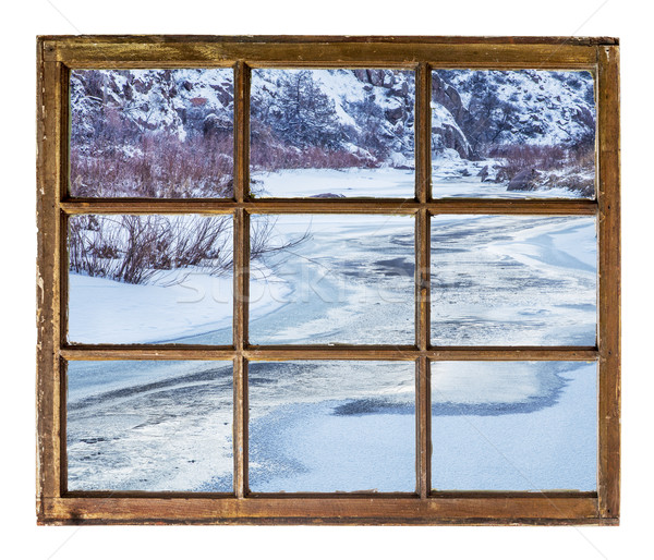 Frozen mountain river Stock photo © PixelsAway
