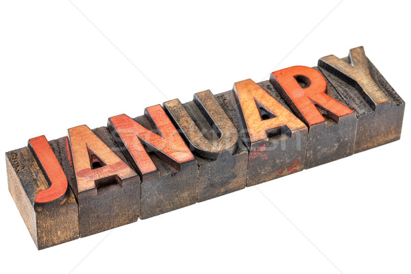 January month in wood type Stock photo © PixelsAway
