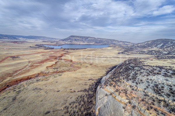 Noordelijk Colorado luchtfoto park kreek reservoir Stockfoto © PixelsAway