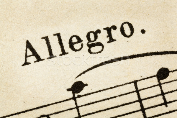 allegro - fast music tempo Stock photo © PixelsAway