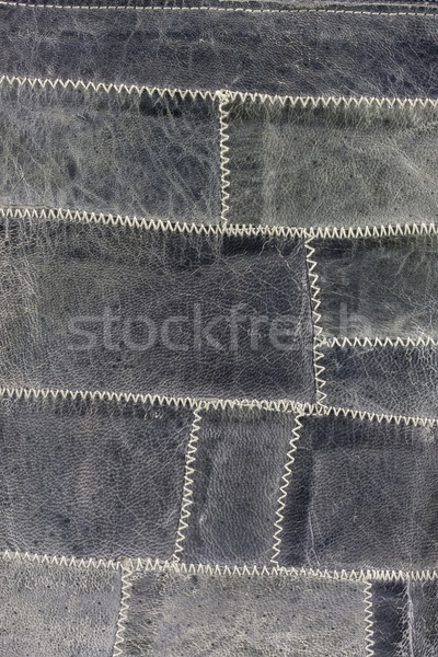 blue leather, white stitches Stock photo © PixelsAway