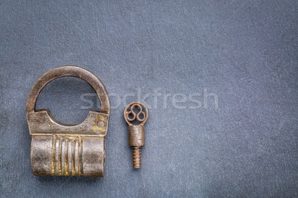 vintage screw type iron padlock  Stock photo © PixelsAway