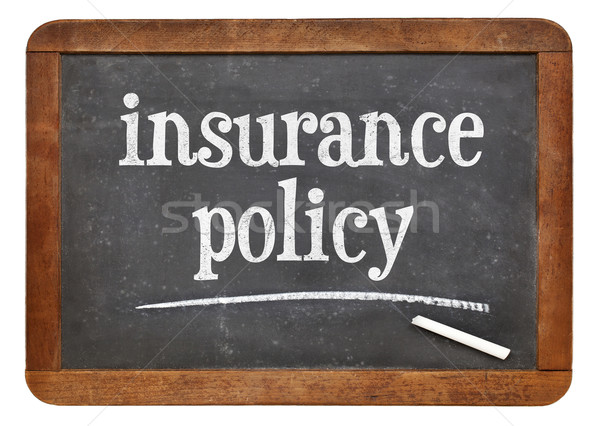 insurance policy text on blackboard Stock photo © PixelsAway