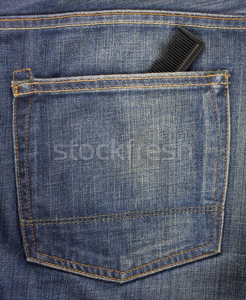 Jeans Retour poche peigne noir [[stock_photo]] © PixelsAway