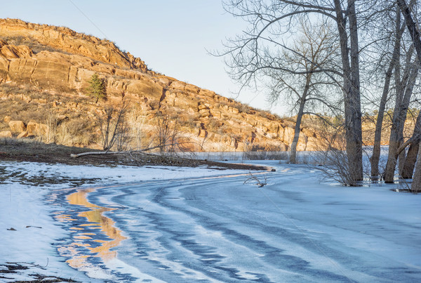 frozen mountain lake in Colorado Stock photo © PixelsAway