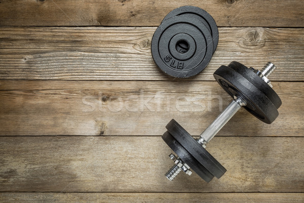 Eisen Hantel Ausübung Gewichte zusätzliche Platten Stock foto © PixelsAway