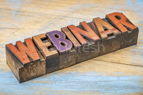 Webinar parola legno tipo vintage Foto d'archivio © PixelsAway
