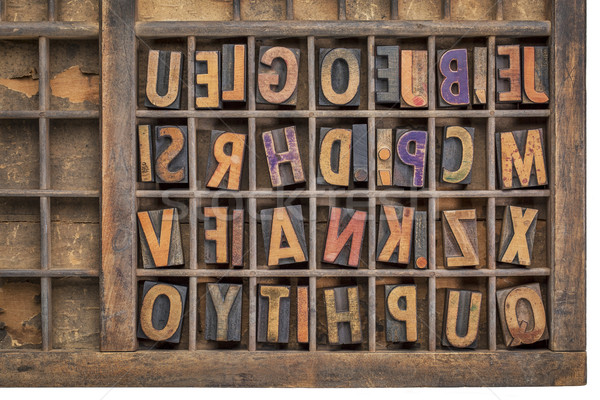 wood type printing blocks  Stock photo © PixelsAway