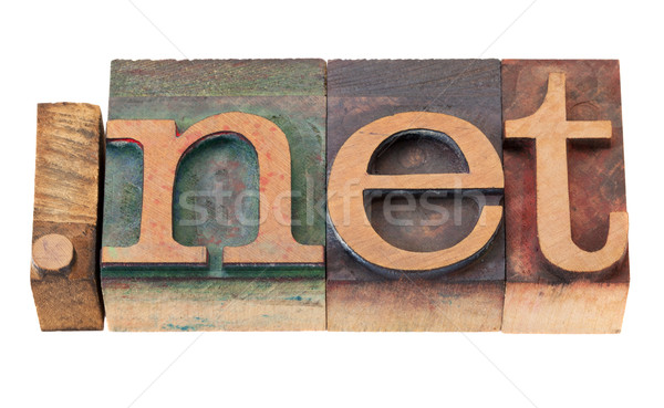 Netwerk internet domein hout fonts net Stockfoto © PixelsAway