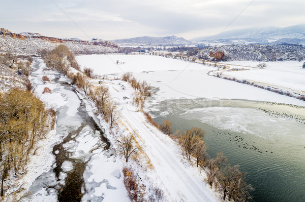 Poudre River and Colorado foothills Stock photo © PixelsAway