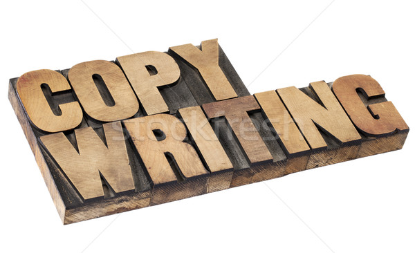 Stock photo: copywriting word in wood type