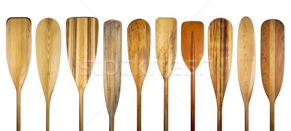 wooden canoe paddles Stock photo © PixelsAway