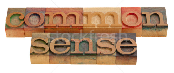 Zin woorden vintage houten afdrukken Stockfoto © PixelsAway